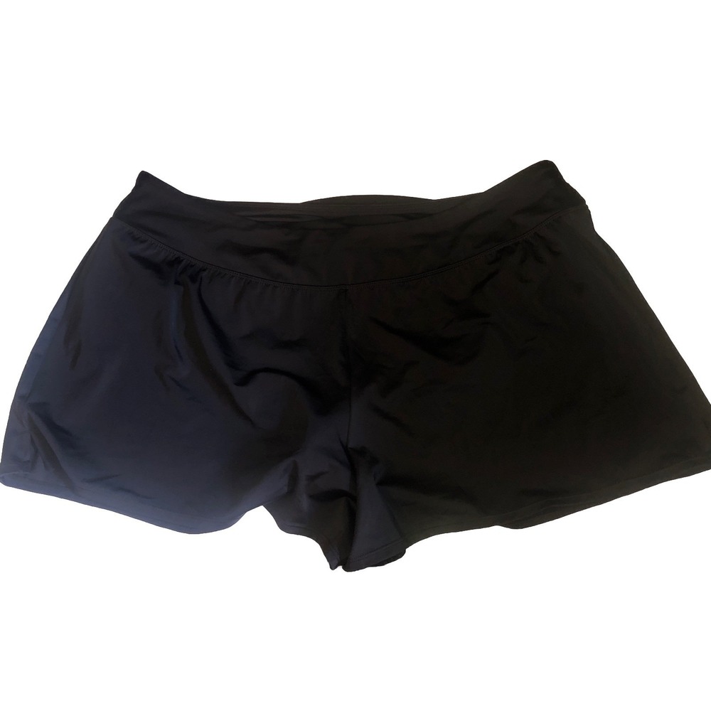 Swim Solutions Boyshort Swim Plus 20W Black NEW Bottom Tummy Contro